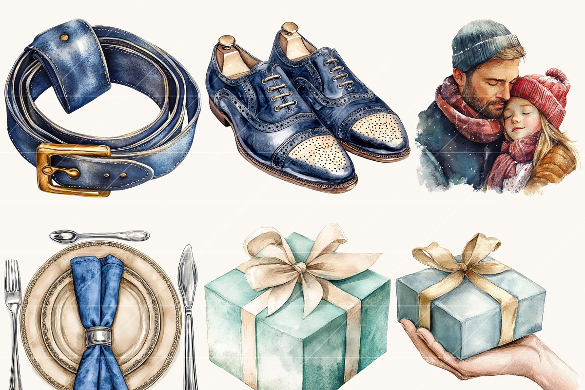 Happy Father's Day Clipart Bundle, a Seasonal Illustration by Design Scotch (Photo 3 of 8)