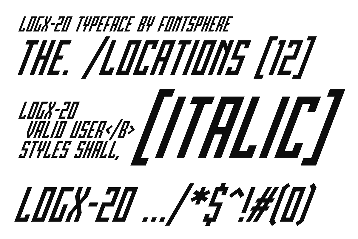 LOGX-20 Font Family preview 5