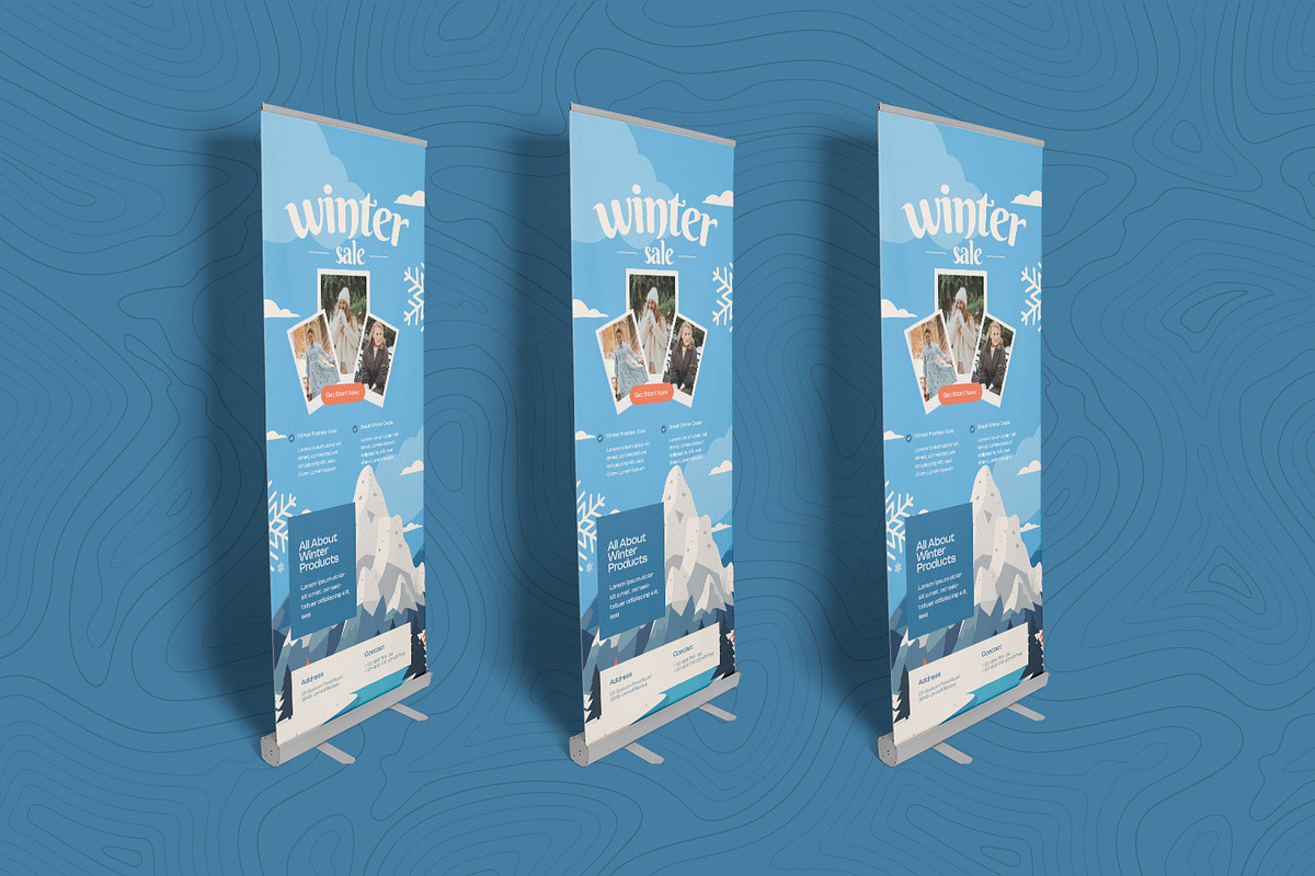 Winter Sale Roll Up Banner, a Print Template by Esensifiksi.studio (Photo 2 of 2)