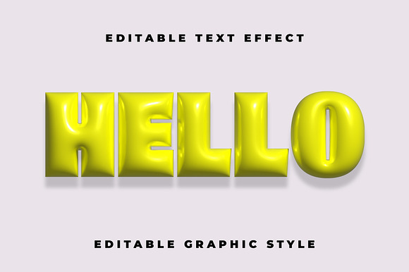 Glossy Balloon 3D Text Effect preview 4