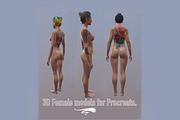 3d Female Body For Tattoo, a Characters & Person 3D Model by Torus1 (Thumbnail 1 of 3)