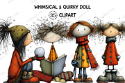 Whimsical & Quirky Doll Clipart, an Illustration by Creative Art (Thumbnail 1 of 10)
