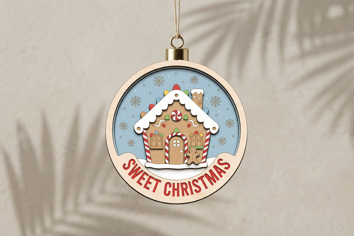 Sweet Christmas Gingerbread SVG File, a Seasonal Illustration by CrexoraLab (Photo 3 of 3)