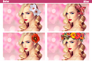 35 flower hair crown overlay, a Layer Style Add-On by OverlayBox (Thumbnail 3 of 6)
