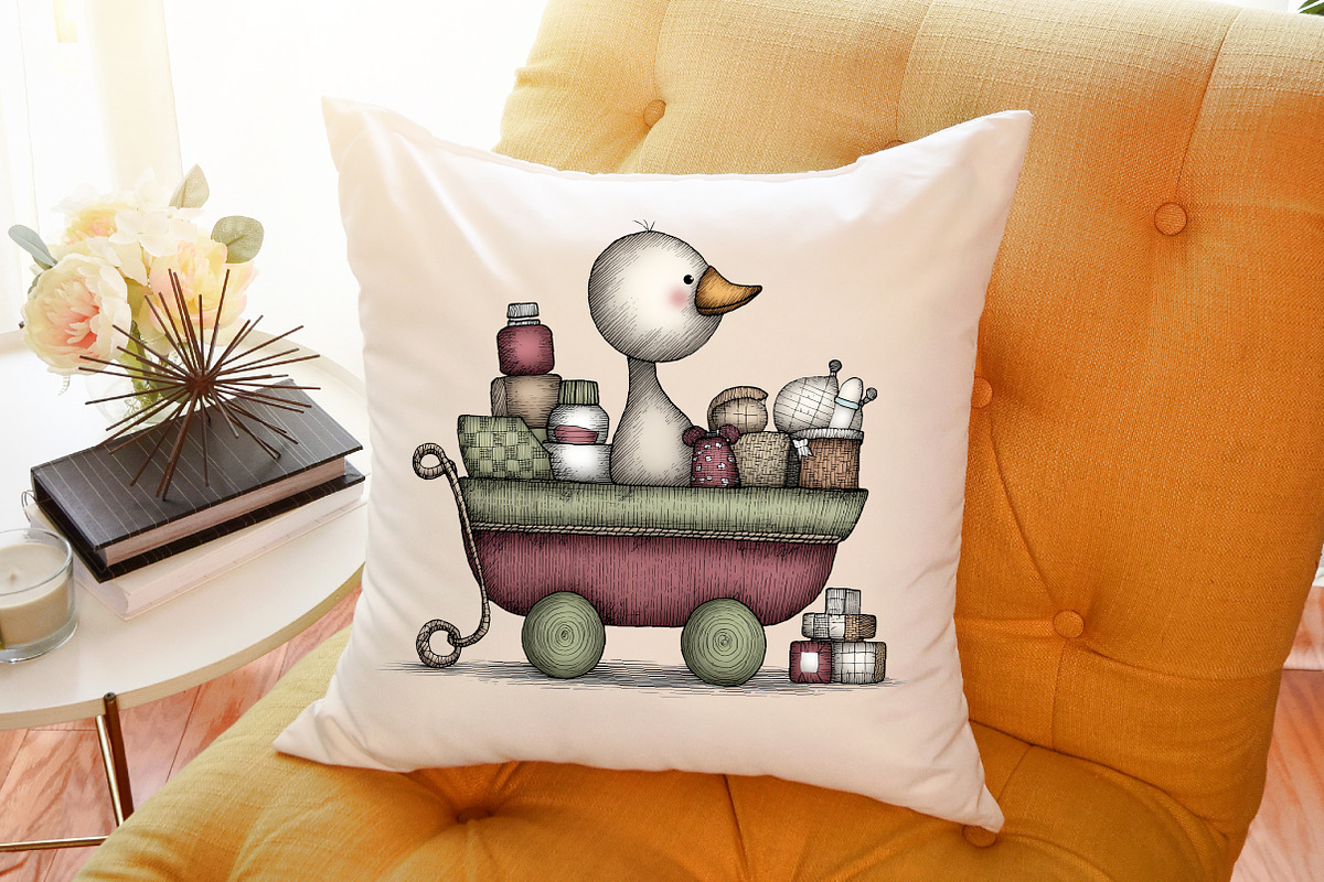 Silly Goose Baby Shower Clipart, an Illustration by Sublimation Artist (Photo 6 of 6)