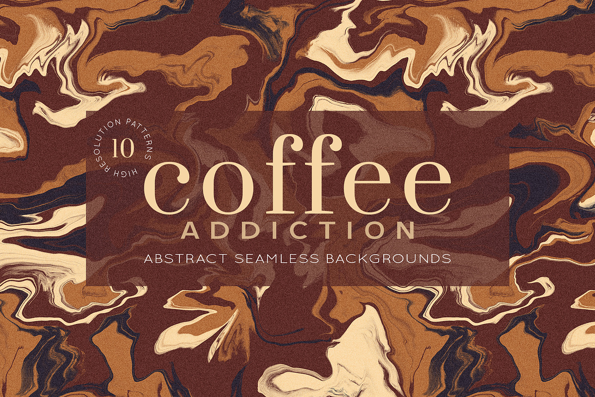 COFFEE ABSTRACT PATTERNS BUNDLE, a Texture Graphic by Creativemaker (Photo 2 of 21)