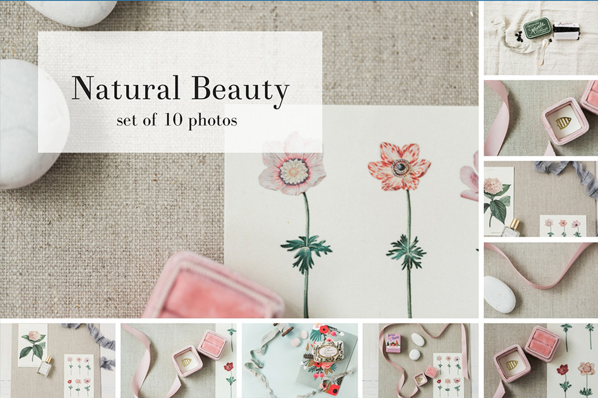 Natural Beauty stock collection SALE, a Books & Magazine Mockup by Nellaino (Photo 1 of 7)