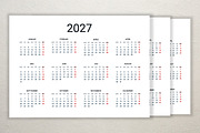 2027 calendar template in German, a Stationery Template by Ederella (Thumbnail 2 of 2)