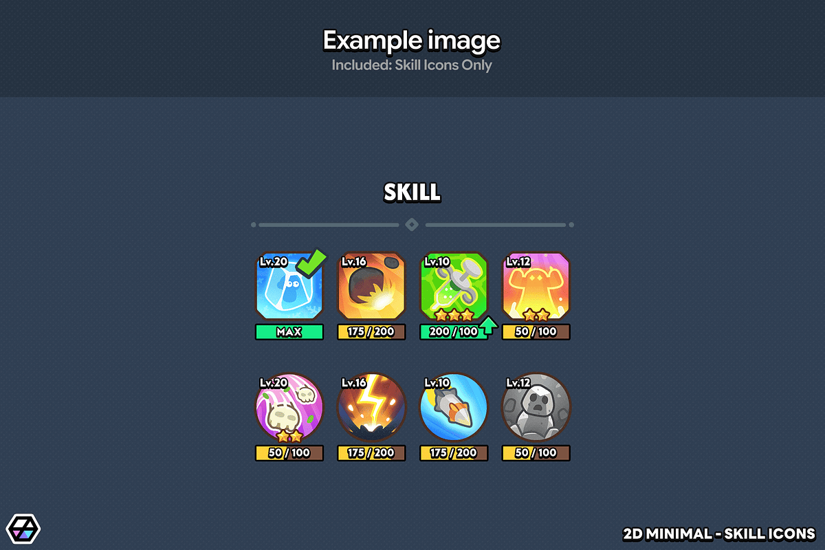 2D Minimal - Skill Icons, an Object Graphic by LAYERLAB (Photo 7 of 7)