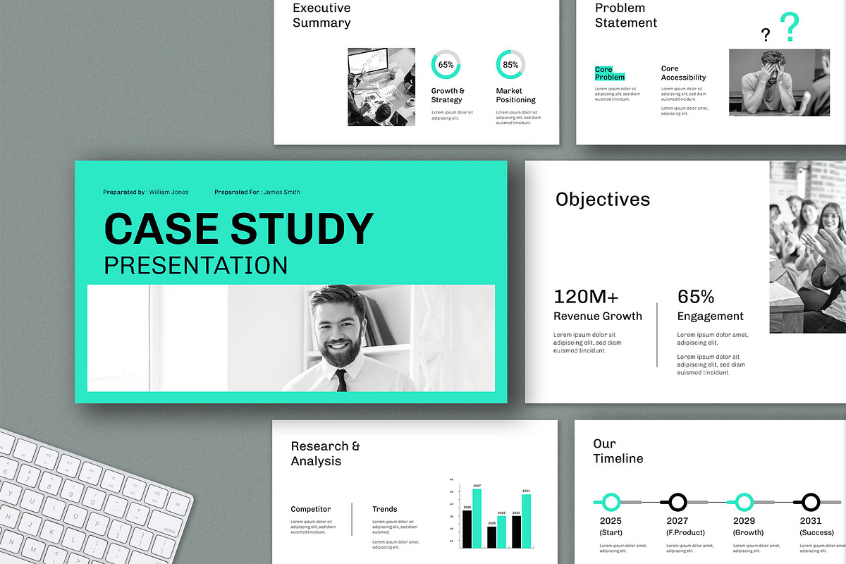 Minimalist Case Study Presentation, a Presentation Template by Mighty-Slide (Photo 1 of 5)