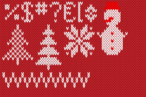 Hristmas Knitted Font