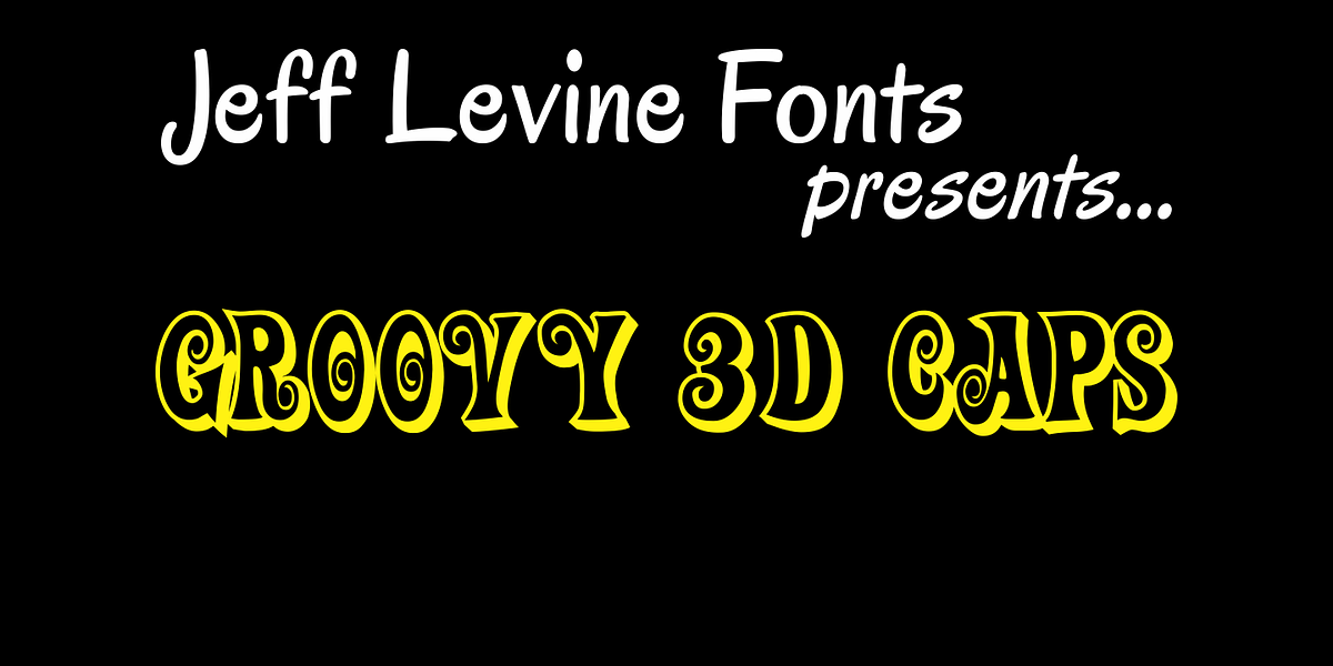 Groovy 3D Caps JNL, a Font by Jeff Levine Fonts