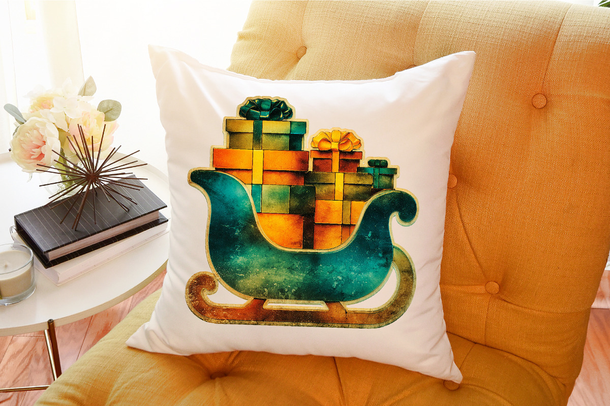 Christmas Santa Claus Sleigh PNG, an Illustration by Sublimation Artist (Photo 7 of 9)