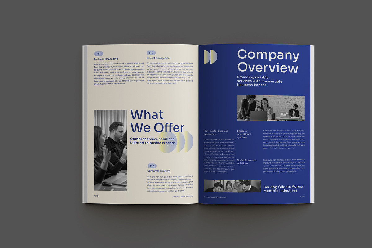 Blue Modern Corporate Brochure, a Brochure Template by Neermana (Photo 7 of 11)