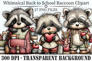 Whimsical Back to School Raccoon PNG, an Animal Illustration by Libby Wishes (Thumbnail 1 of 5)