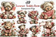 Whimsical Summer Teddy Bear Clipart, an Illustration by Craft Nest (Thumbnail 1 of 12)