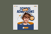 School Admissions Social Media Post, a Social Media Template by Saman Osama (Thumbnail 1 of 2)