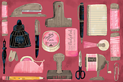 18 Vintage Office Supplies, an Object Illustration by Stephanie K. Birdsong (Thumbnail 2 of 2)