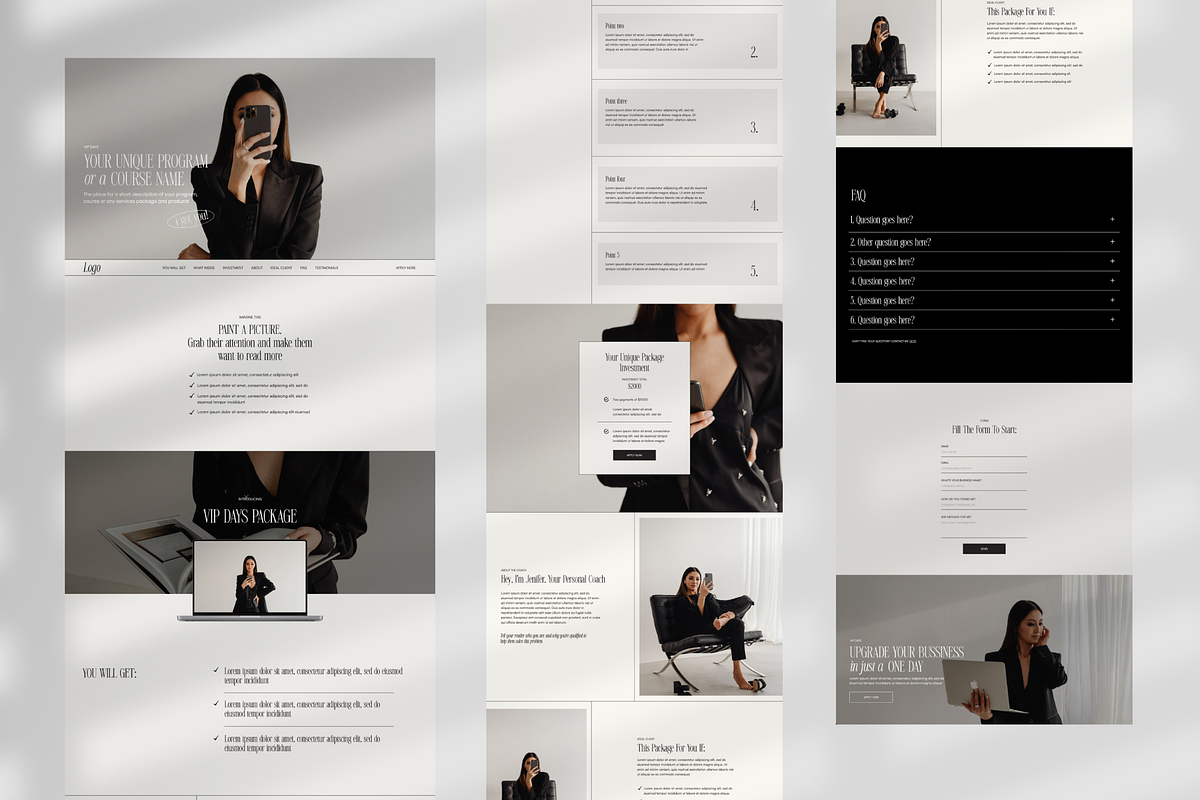 Showit Sales Page for coaches, a Landing Page Template by Digital&Chic (Photo 2 of 6)