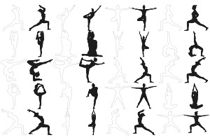 Yoga Pose Figures Set 1 Procreate