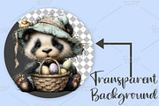 Whimsical Easter Panda Clipart PNG, an Illustration by Canvas Craft (Thumbnail 2 of 7)