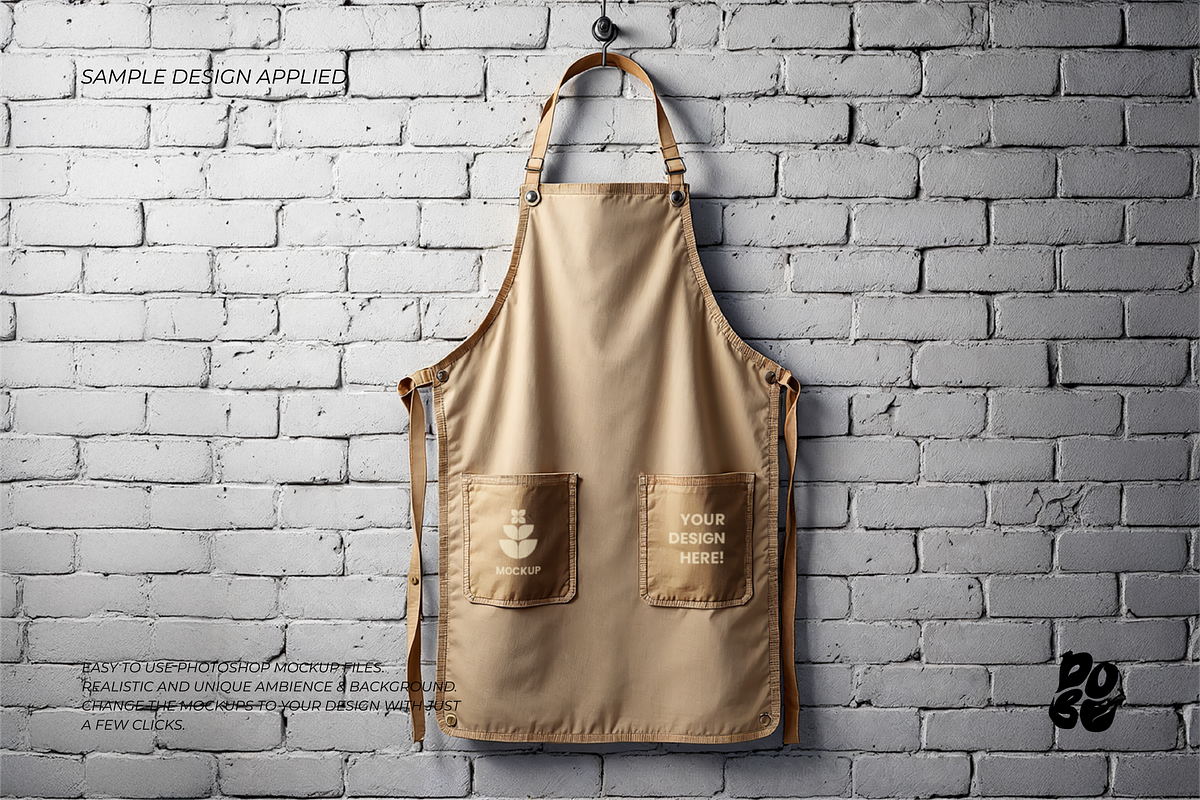 Leather Apron Mockup, a Household Mockup by DOBE Studio (Photo 4 of 5)