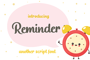 Reminder Fun Handwritten Font