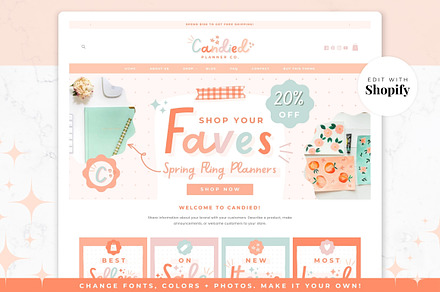 Shopify Theme | Candied, a Shopify Template by Thirty One Palms Studio