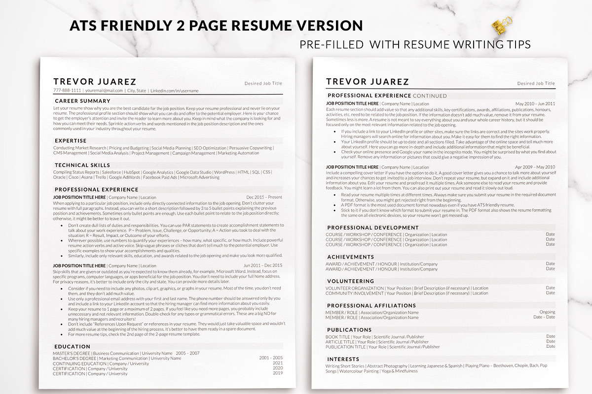 Classic ATS Resume Template Word/Mac, a Resume Template by BestResumes.Co (Photo 2 of 9)