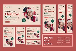 Christmas Sale Web Ads Banner Set, an UI Kit Template by CreativeShaper