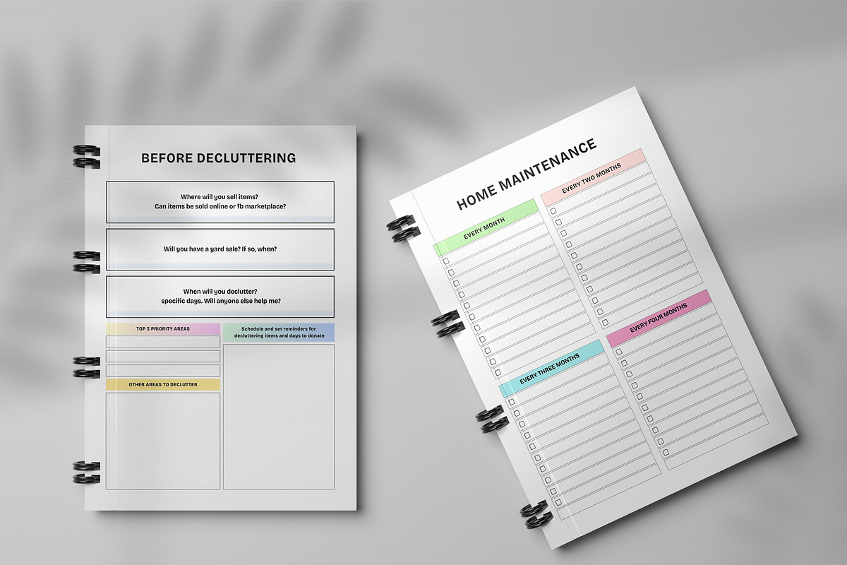 2026 Declutter Journal Workbook, a Stationery Template by Designmela01