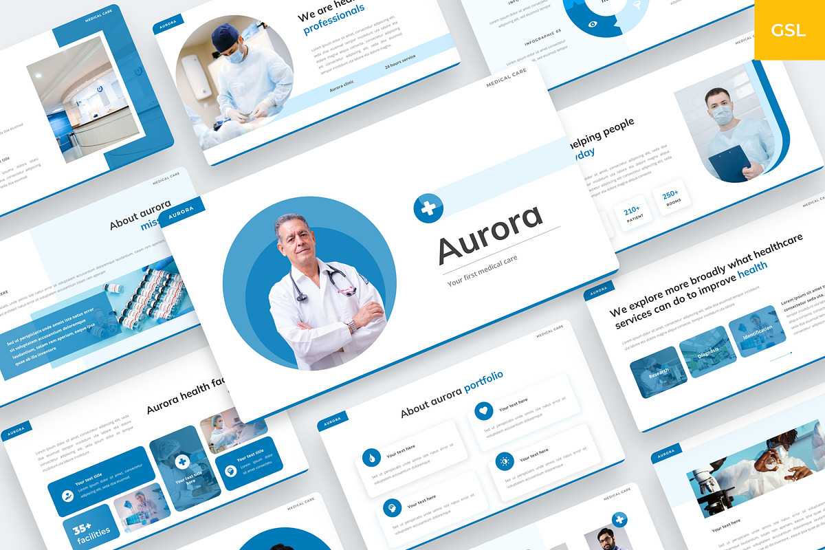 Aurora - Medical Google Slides, a Presentation Template by BeadyLab (Photo 1 of 6)