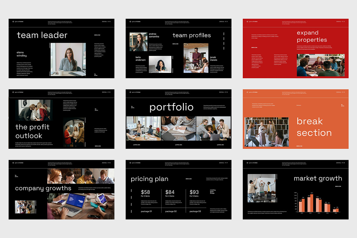 Brien : Creative Business Powerpoint, a Presentation Template by Punkl Camp (Photo 7 of 9)