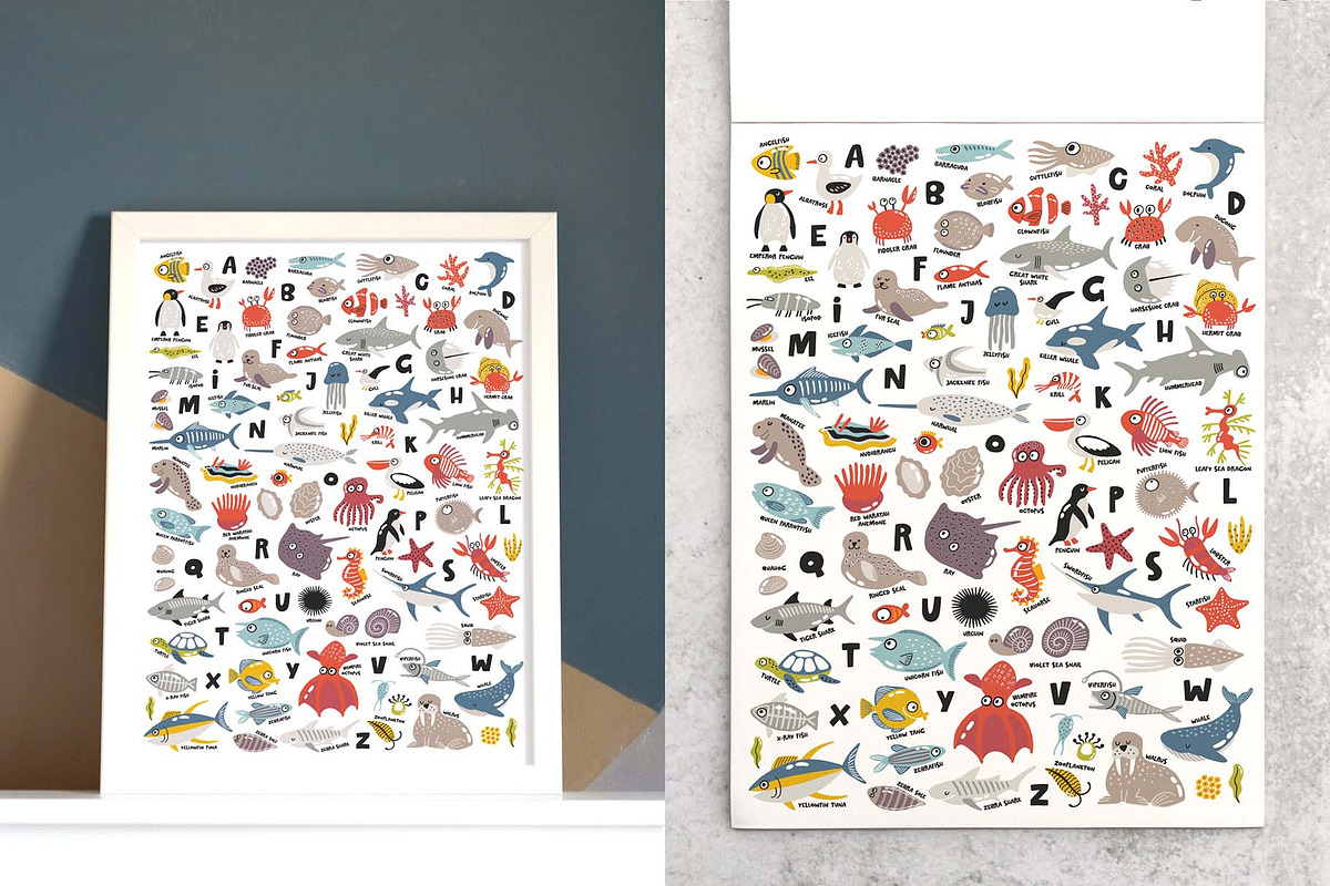 Sea animals alphabet, a Wallpaper Graphic by Murvin (Photo 2 of 7)