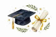 Graduation Clipart Collection PNGs, an Education Illustration by VetalStock (Thumbnail 17 of 20)