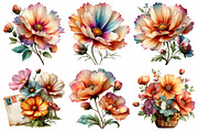 Spring Cosmos Flower Clipart Bundle, an Illustration by Daily.Designs (Thumbnail 5 of 8)