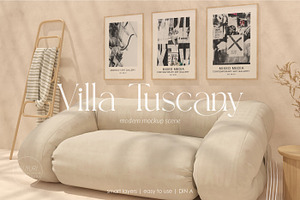 Villa Tuscany Interior Frame Mockup