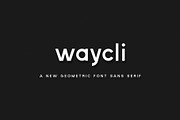 waycli geometric font sans serif, a Sans Serif Font by Izalsye (Thumbnail 1 of 5)