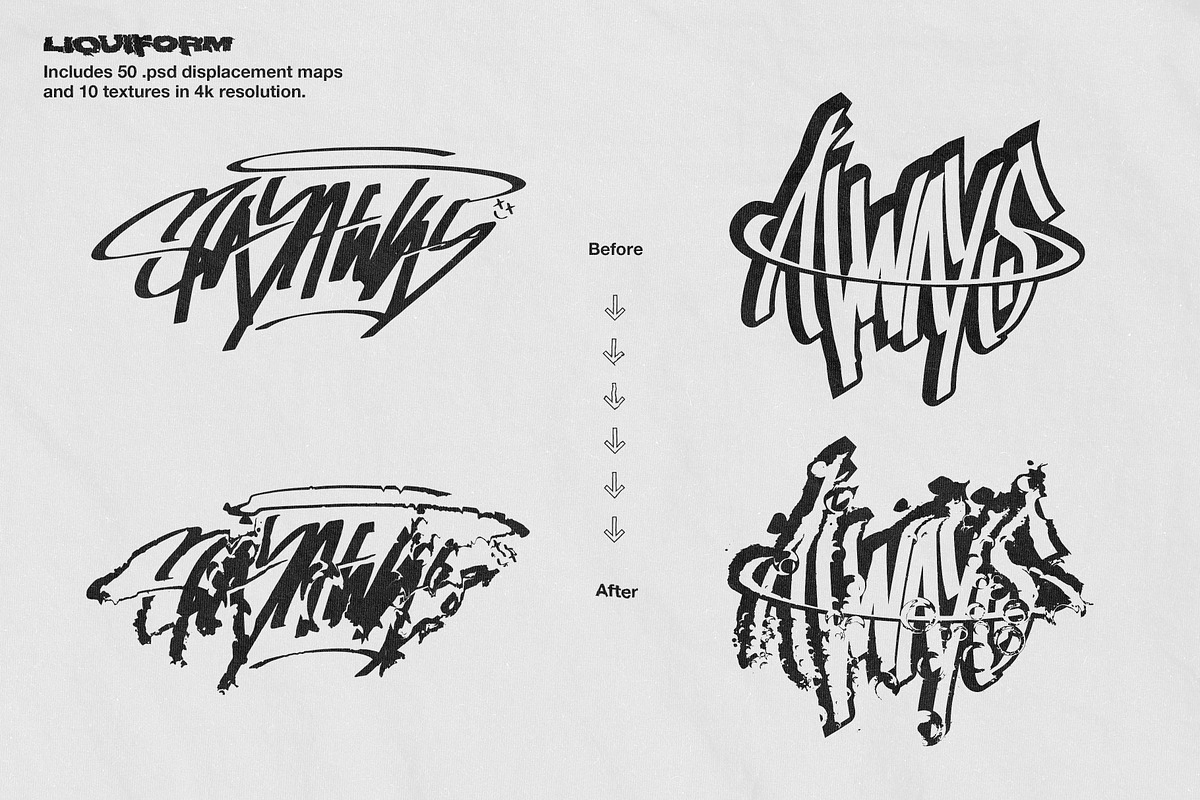Liquiform - Liquid Displacement Kit, a Texture Graphic by Mad Supply (Photo 2 of 6)