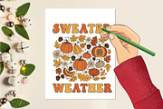 Sweater Weather PNG, Fall Pumpkin, a Seasonal Illustration by Rose Art (Thumbnail 3 of 4)