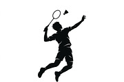 60 Badminton Player Smash Silhouette, a Person Illustration by Amazin_art (Thumbnail 21 of 26)