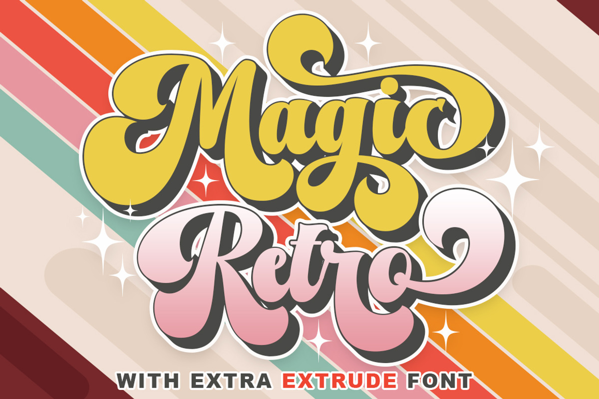 Magic Retro, a Script Font by IM Studio (Photo 1 of 8)