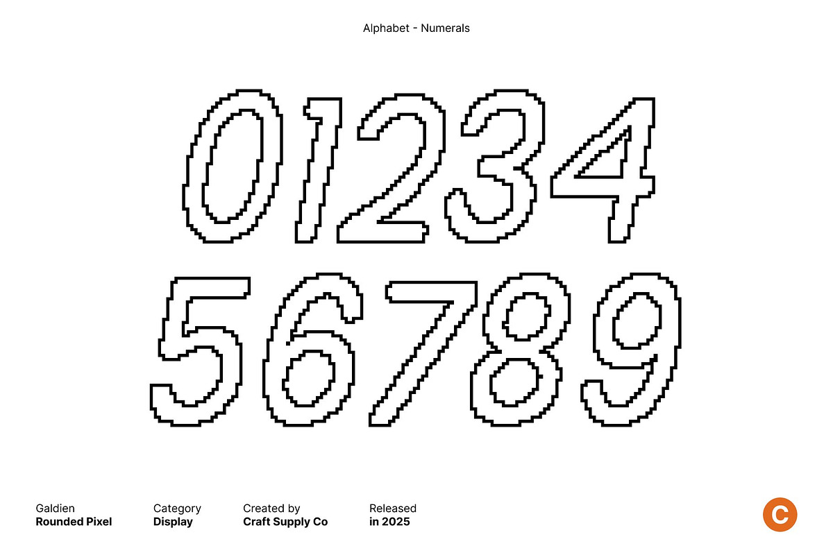 Galdien Rounded Pixel, a Sans Serif Font by Craft Supply Co. (Photo 6 of 8)