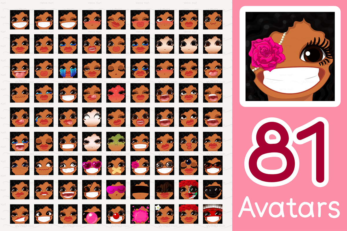 vector BIG avatars SET, a Templates & Theme by WINDmade (Photo 19 of 40)