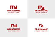 Letters MY MZ NY NZ Logo Monogram, a Branding & Logo Template by Pray Art Design Studio (Thumbnail 1 of 2)