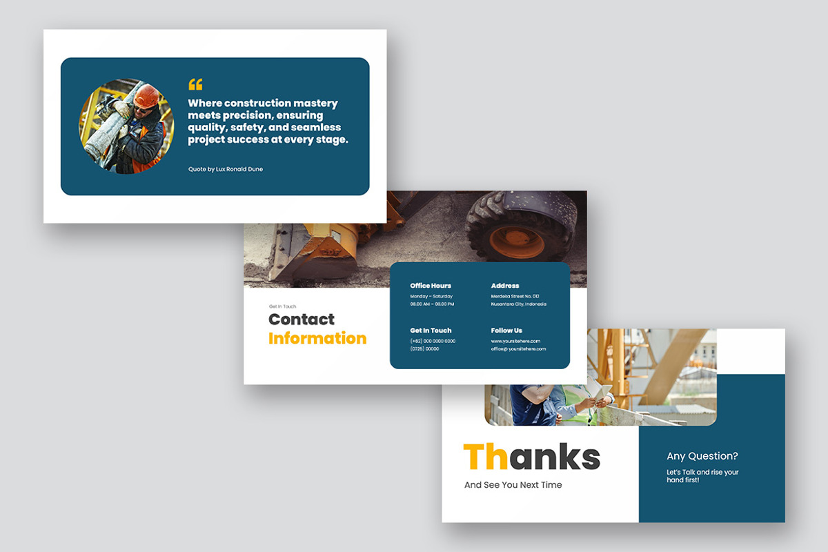 Excova Engineering Construction PPT, a Presentation Template by kerismaker (Photo 7 of 10)