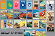 Travel Prints Bundle 600+ Vintage, a Wallpaper Photo by Chipshpow Graphics (Thumbnail 9 of 13)