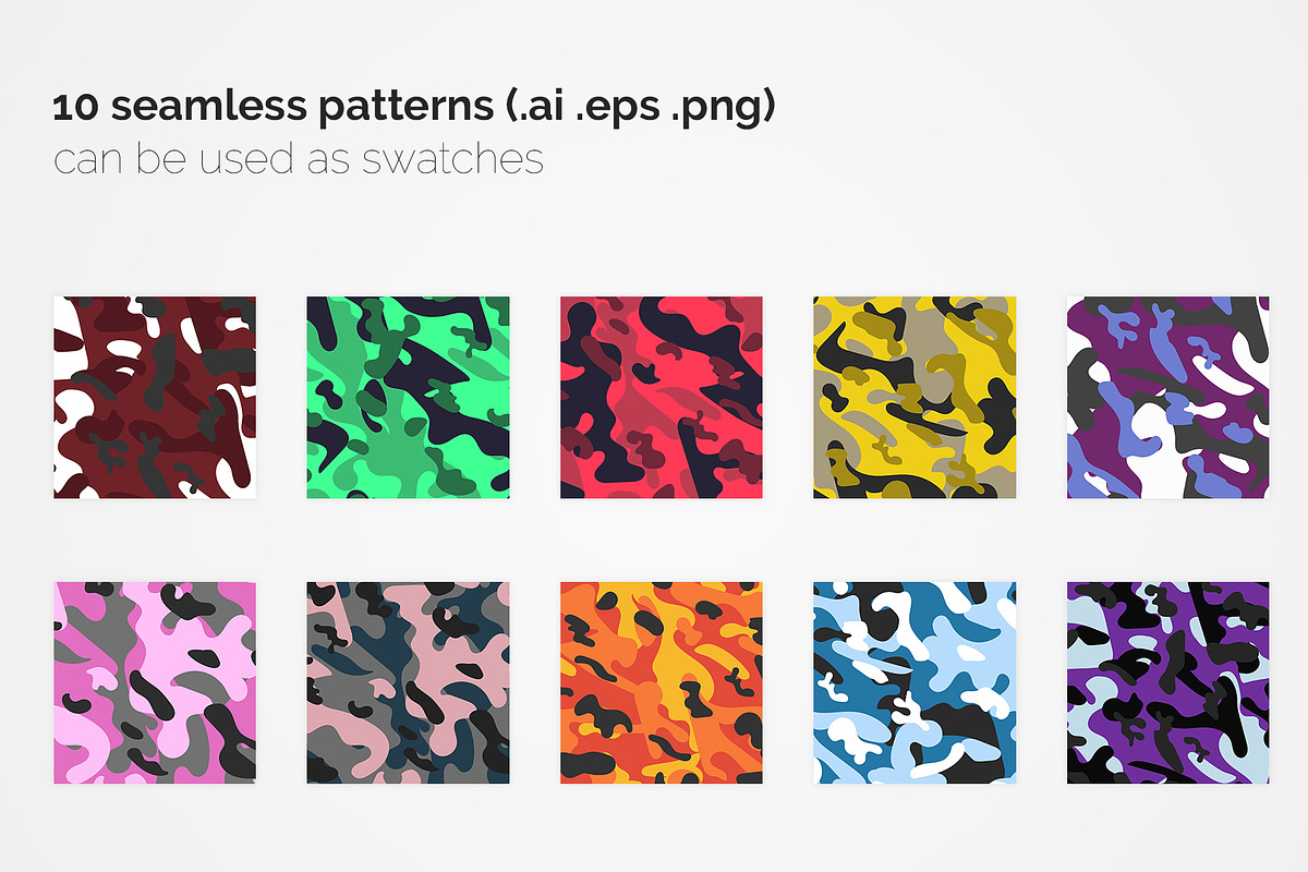Fashion Camouflage Patterns Pack, a Pattern Graphic by 3Y_Design (Photo 2 of 6)