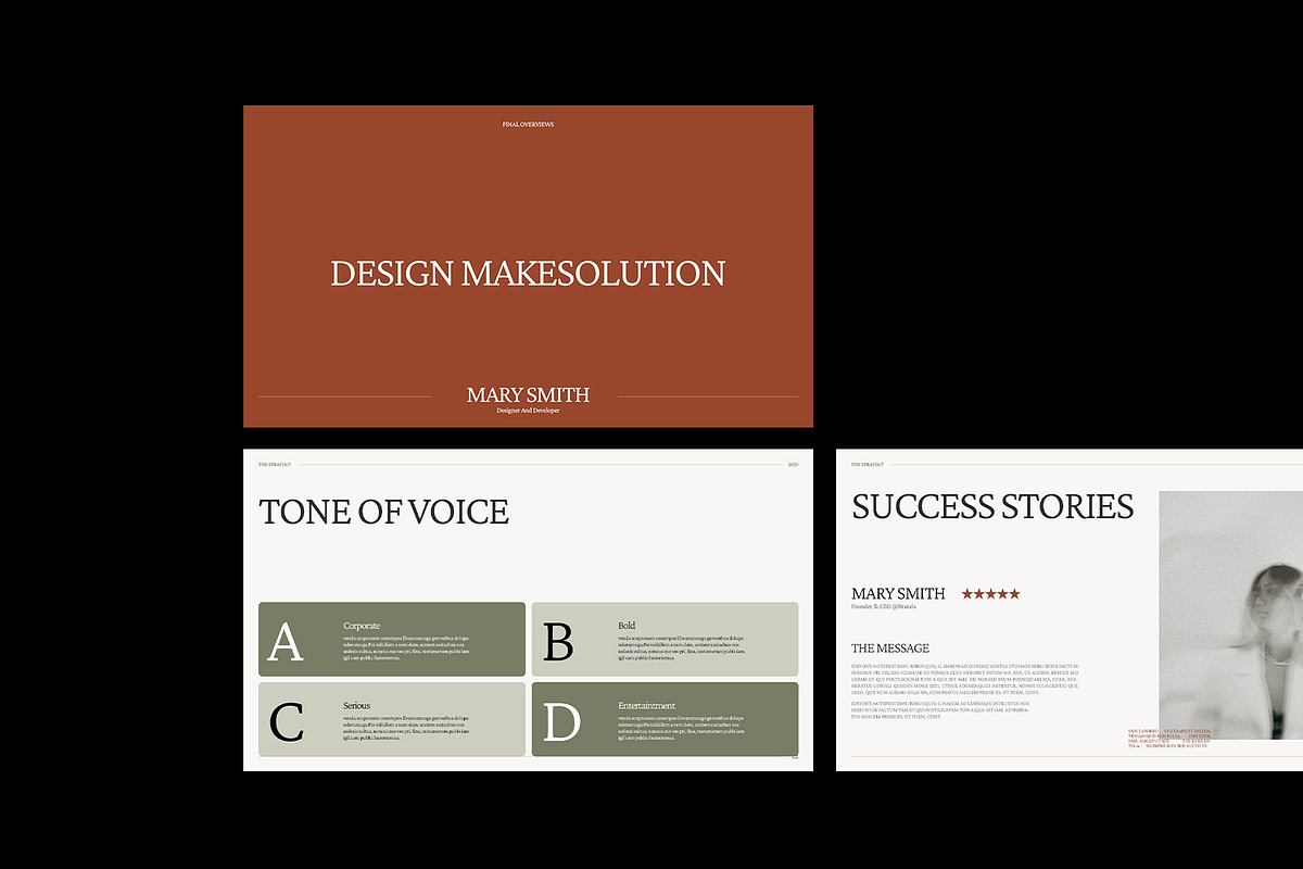 ROZA - Creative Brand Strategy Deck, a Presentation Template by Devators (Photo 5 of 6)