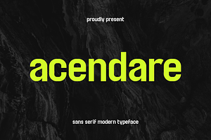 Acendare Modern Sans Serif